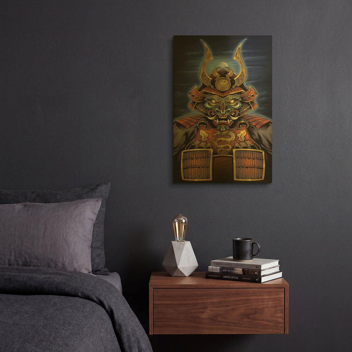 'Samurai' By Flyland Designs Gold Metal Wall Art
