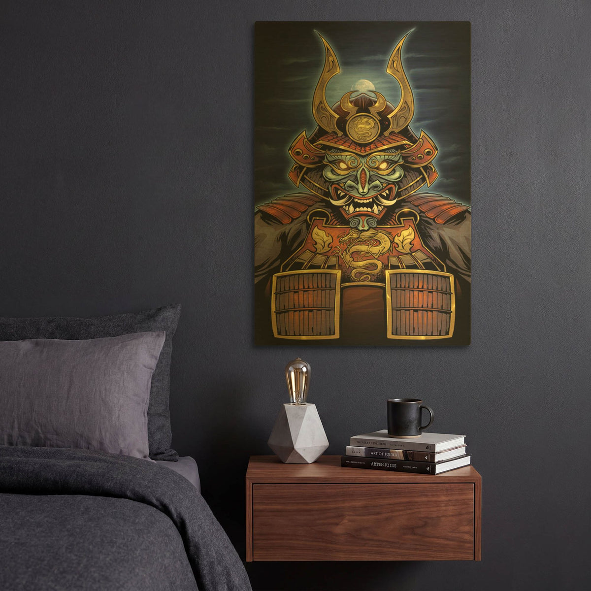 'Samurai' By Flyland Designs Gold Metal Wall Art