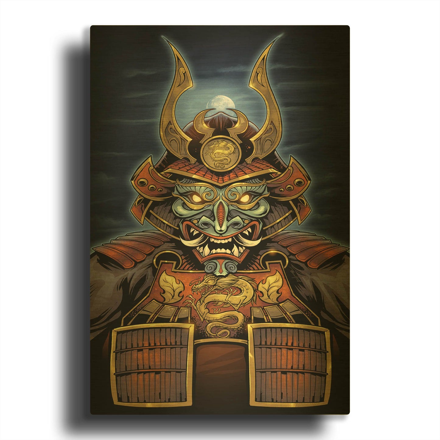 'Samurai' By Flyland Designs Gold Metal Wall Art