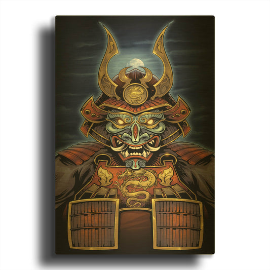 'Samurai' By Flyland Designs Gold Metal Wall Art