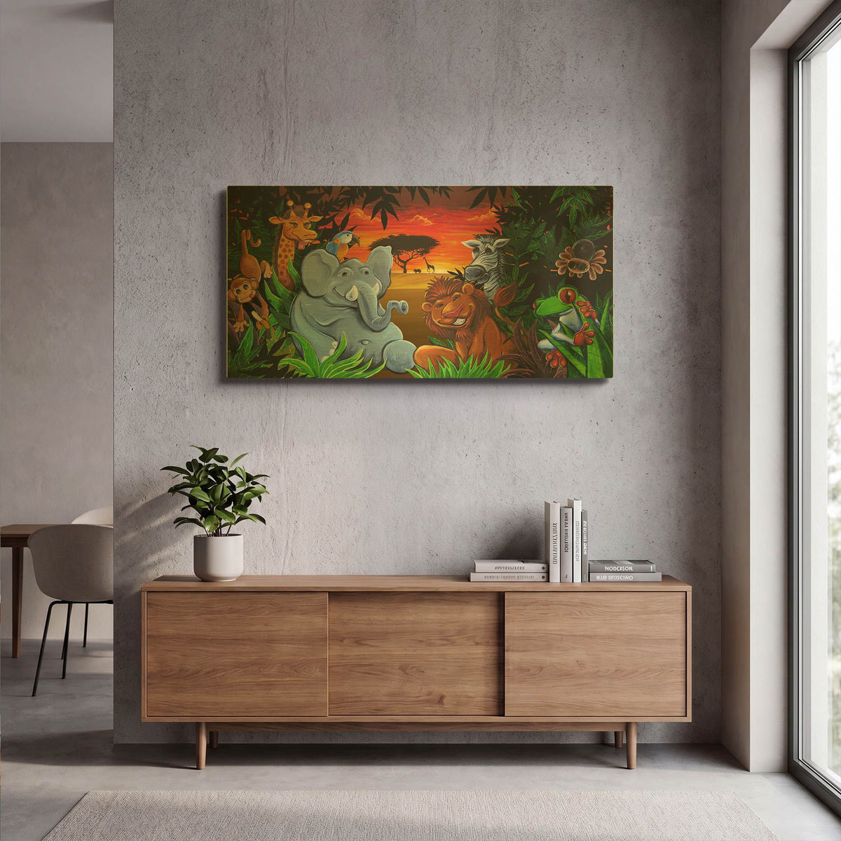 'Jungle Mural' By Flyland Designs Gold Metal Wall Art