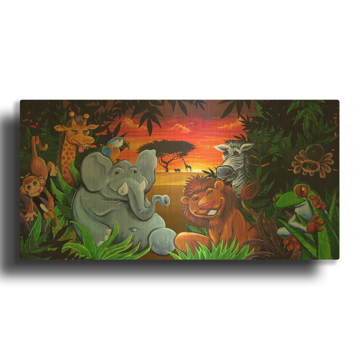 'Jungle Mural' By Flyland Designs Gold Metal Wall Art