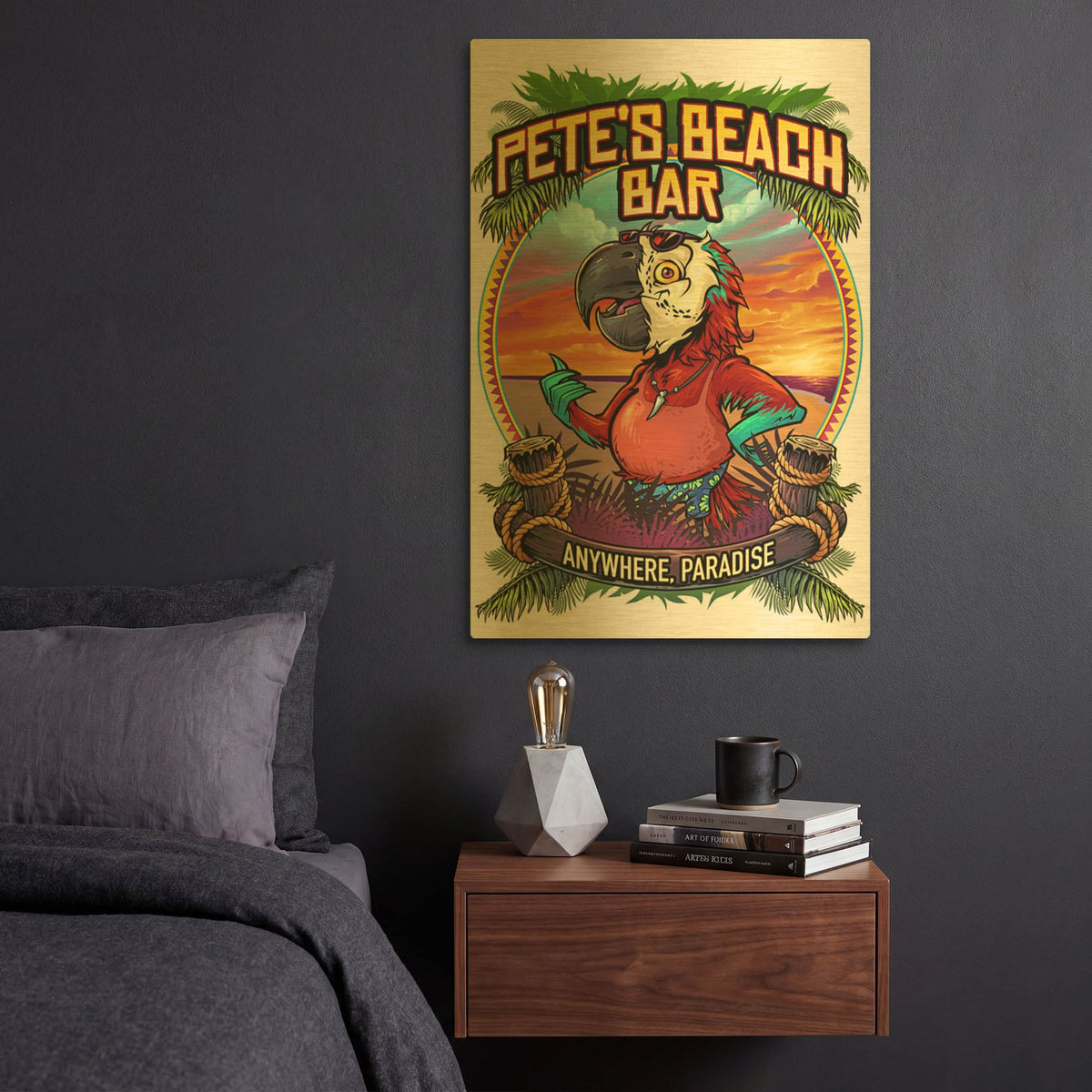 'Pete' By Flyland Designs Gold Metal Wall Art