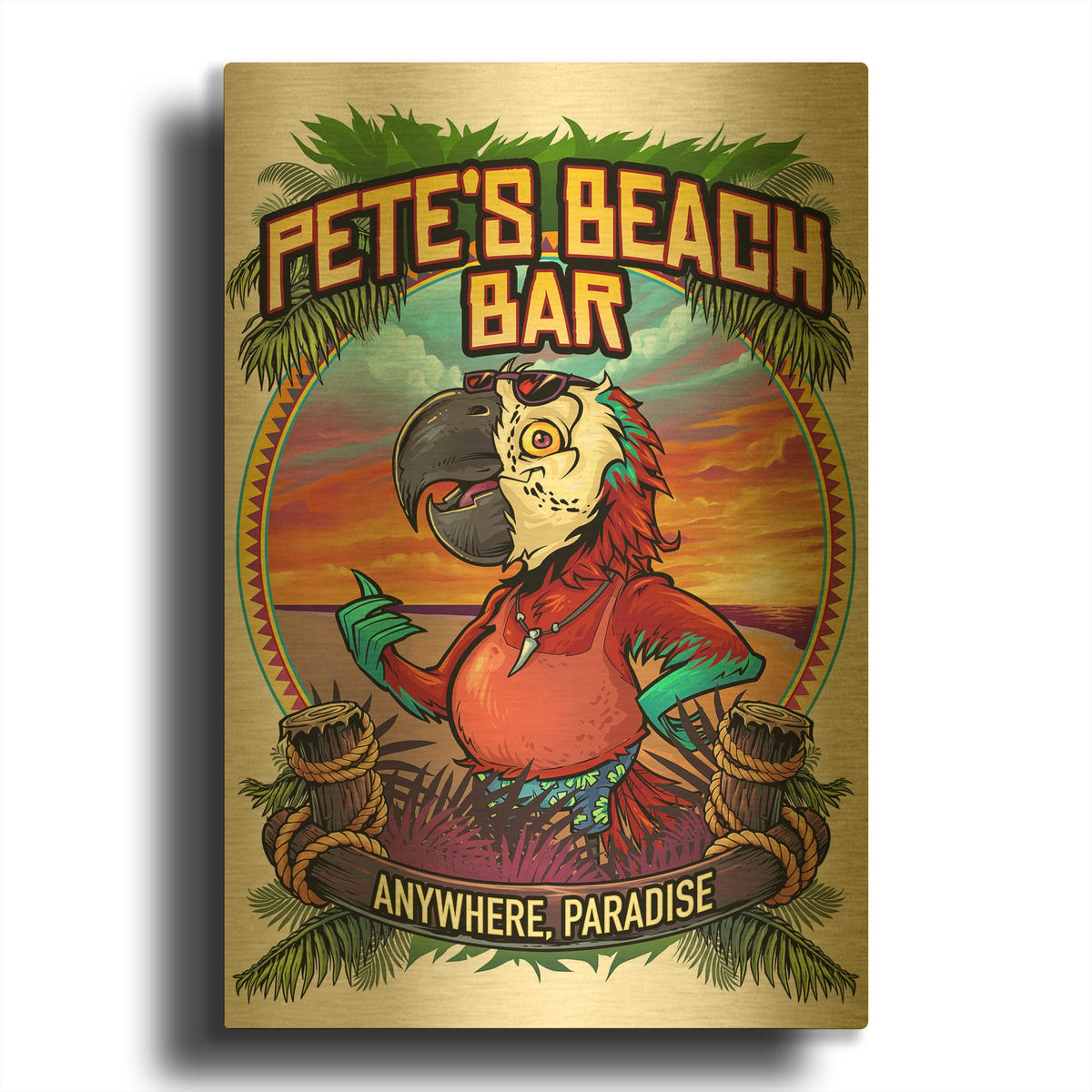 'Pete' By Flyland Designs Gold Metal Wall Art