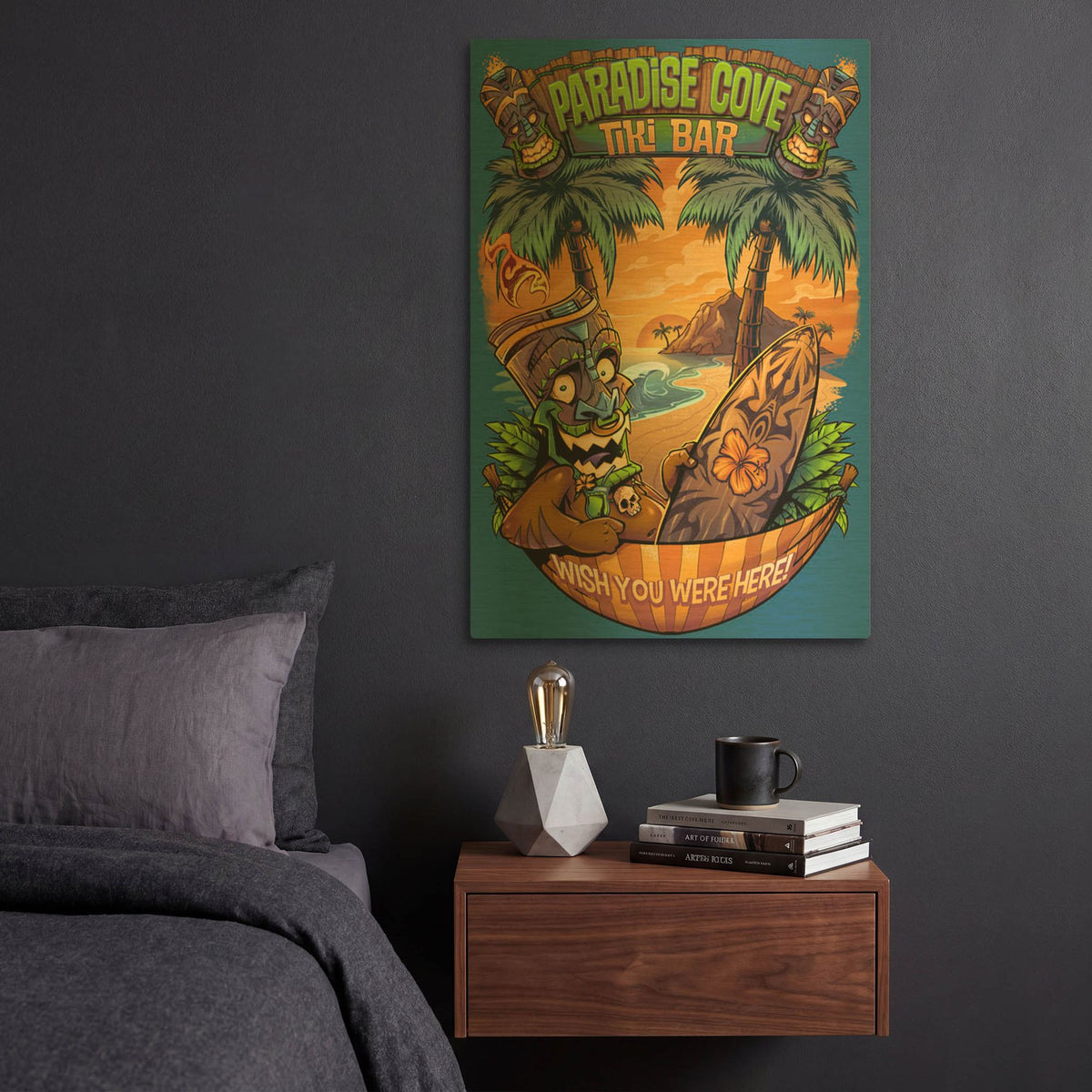 'Tiki Man Hammock' By Flyland Designs Gold Metal Wall Art