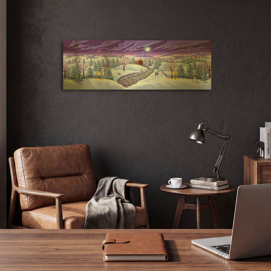 'Christmas Woods' By Flyland Designs Gold Metal Wall Art