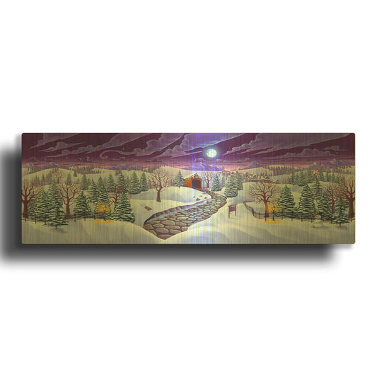 'Christmas Woods' By Flyland Designs Gold Metal Wall Art