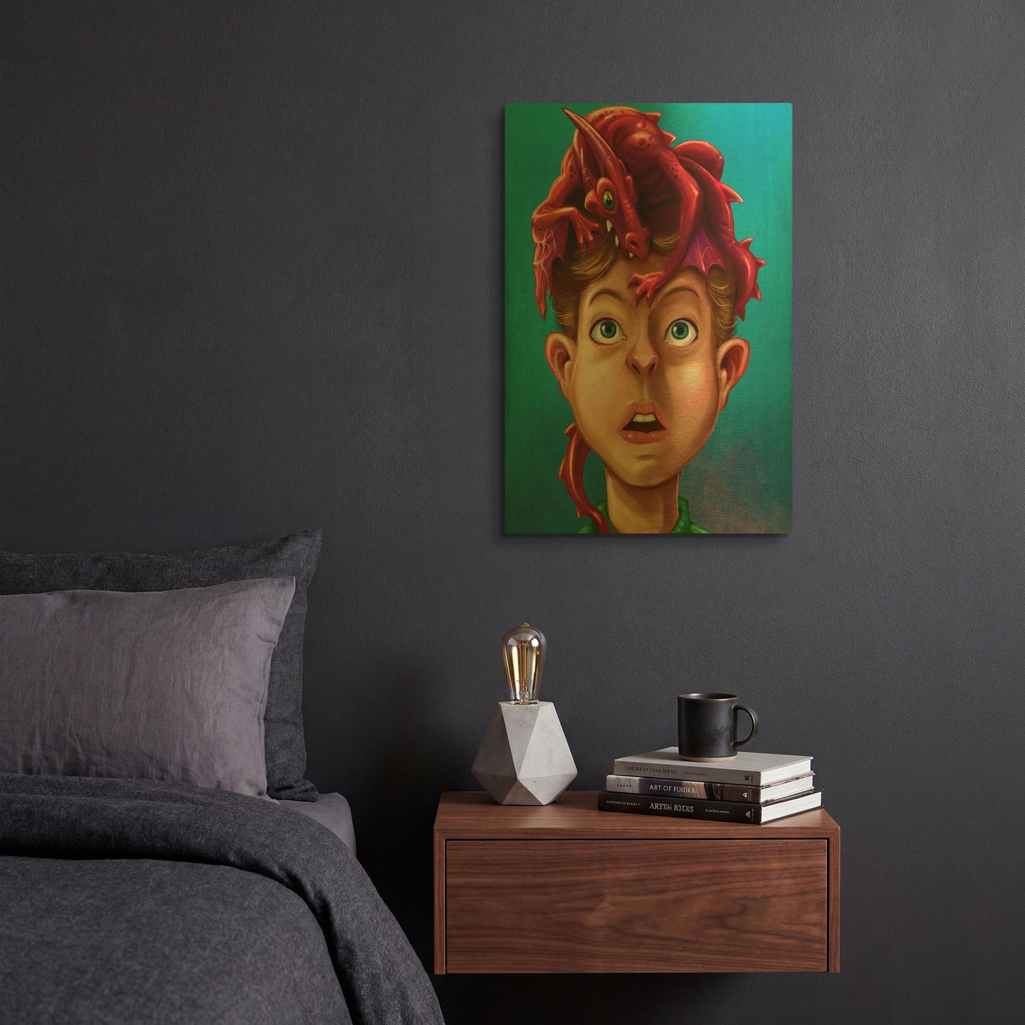 'Dragon Boy' By Flyland Designs Gold Metal Wall Art