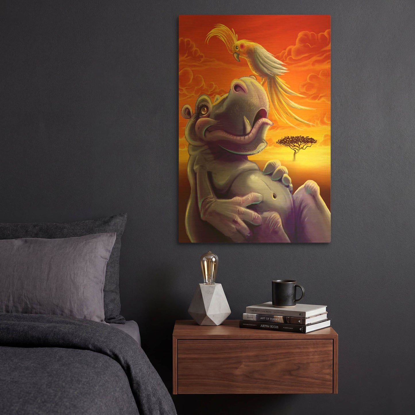 'Sahara Sunset' By Flyland Designs Gold Metal Wall Art