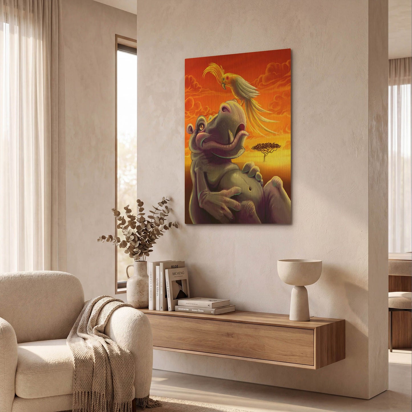 'Sahara Sunset' By Flyland Designs Gold Metal Wall Art