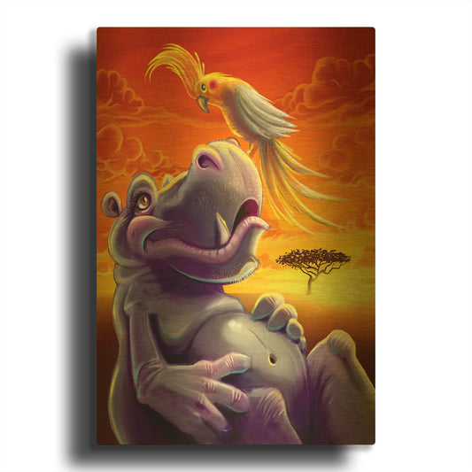 'Sahara Sunset' By Flyland Designs Gold Metal Wall Art