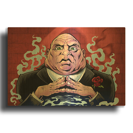 'Crook Character Mob Boss' By Flyland Designs Gold Metal Wall Art