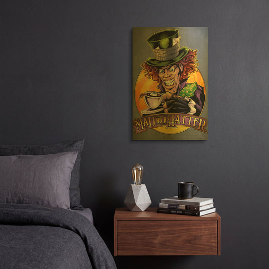 'Mad Hatter' By Flyland Designs Gold Metal Wall Art