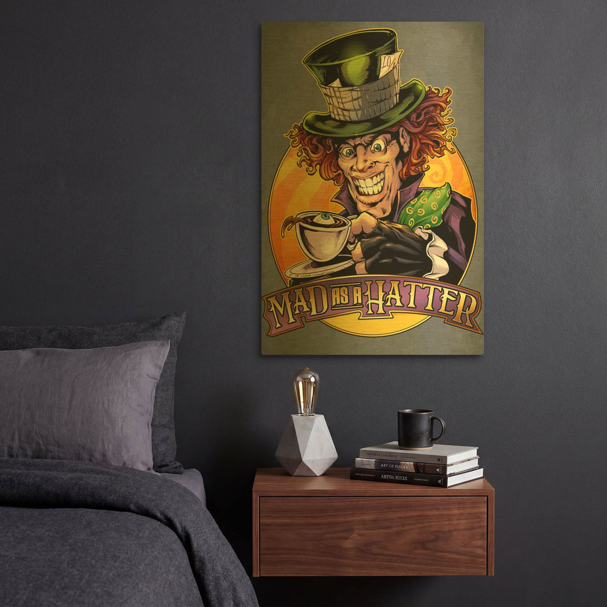 'Mad Hatter' By Flyland Designs Gold Metal Wall Art