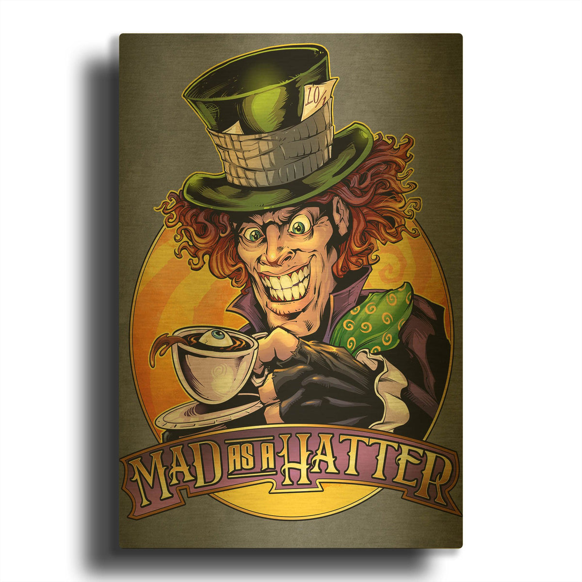 'Mad Hatter' By Flyland Designs Gold Metal Wall Art