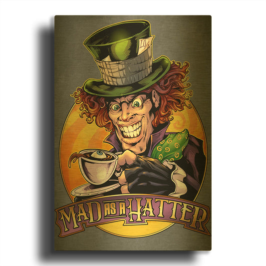 'Mad Hatter' By Flyland Designs Gold Metal Wall Art