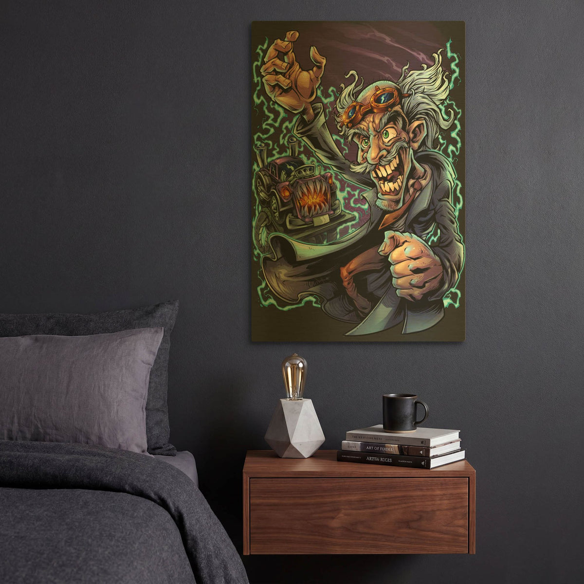 'Mad Scientist' By Flyland Designs Gold Metal Wall Art