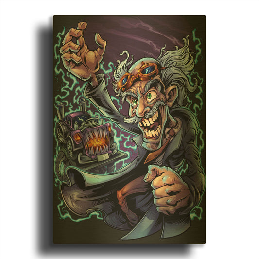 'Mad Scientist' By Flyland Designs Gold Metal Wall Art