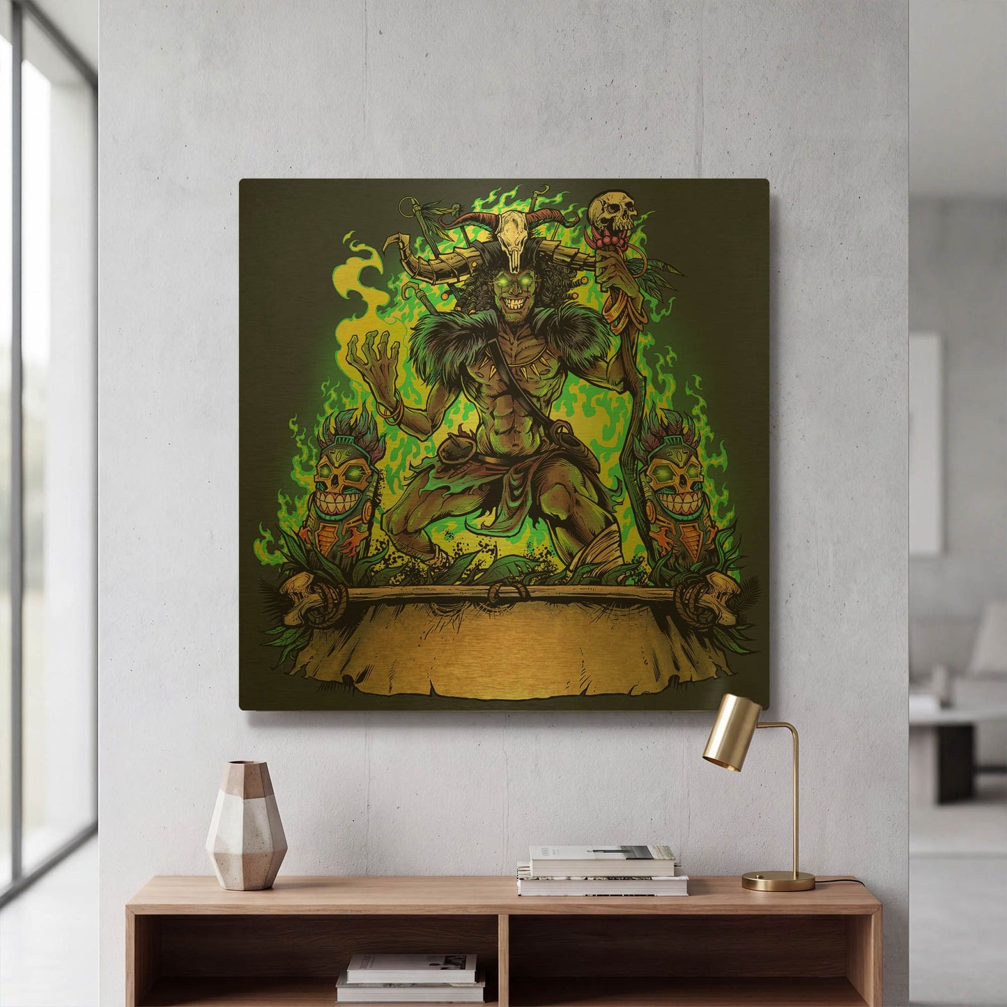 'Witch Doctor' By Flyland Designs Gold Metal Wall Art
