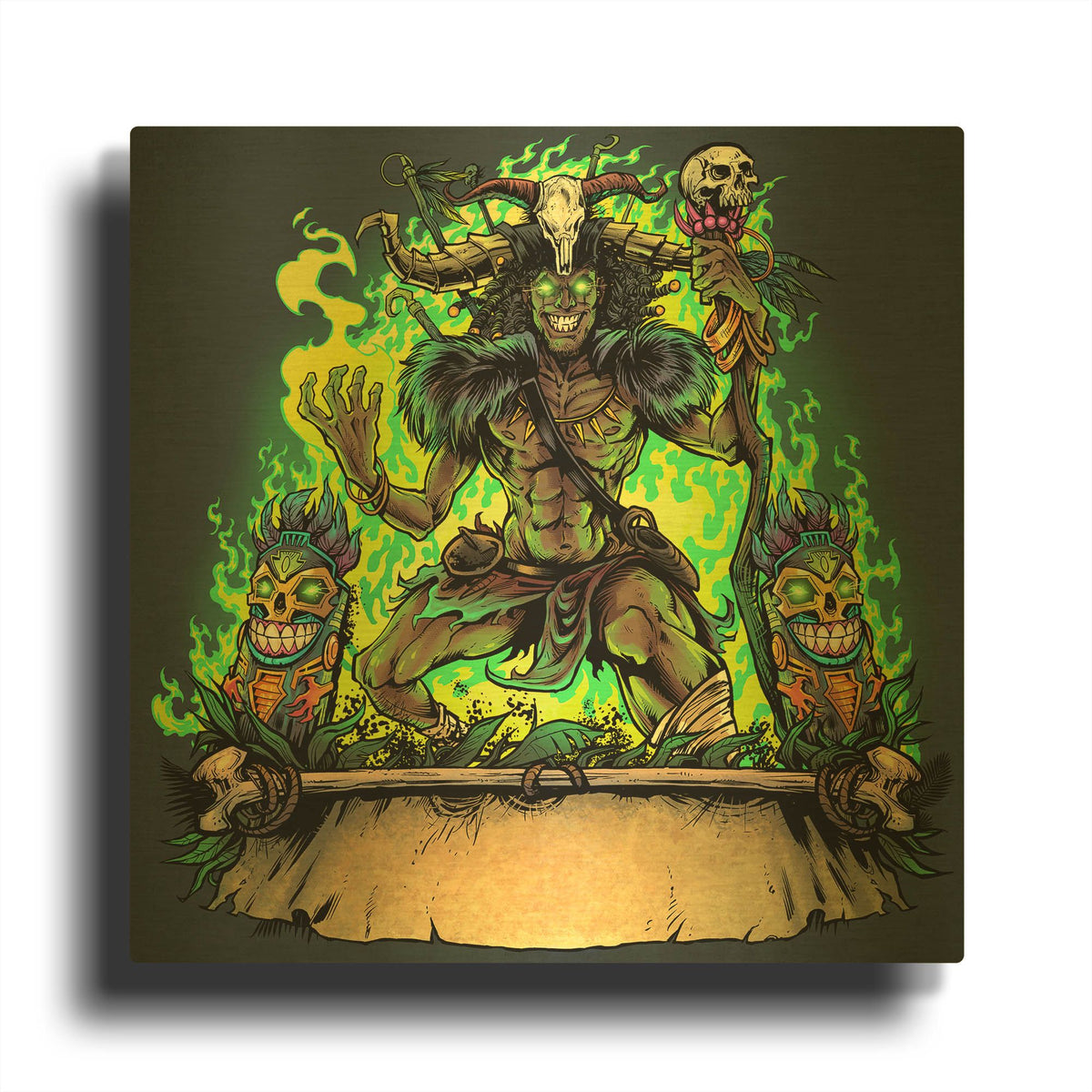 'Witch Doctor' By Flyland Designs Gold Metal Wall Art