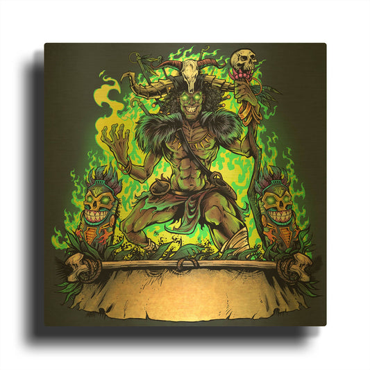 'Witch Doctor' By Flyland Designs Gold Metal Wall Art