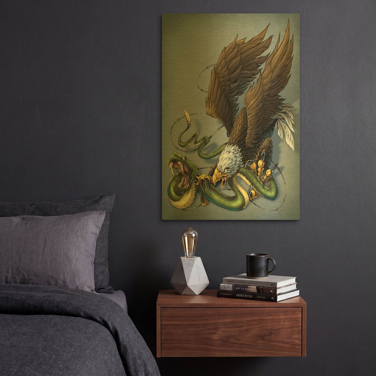 'Don' By Flyland Designs Gold Metal Wall Art