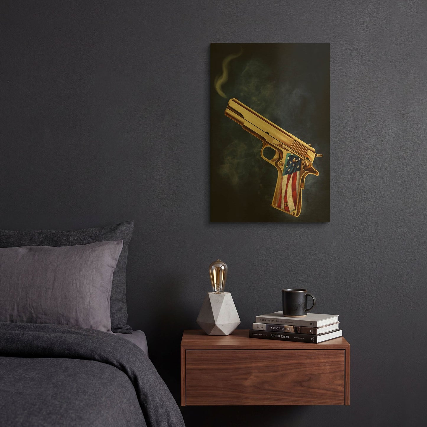 'Golden Gun' By Flyland Designs Gold Metal Wall Art