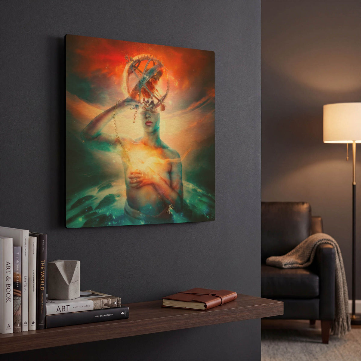 'Invisible' By Mario Sanchez Nevado Gold Metal Wall Art