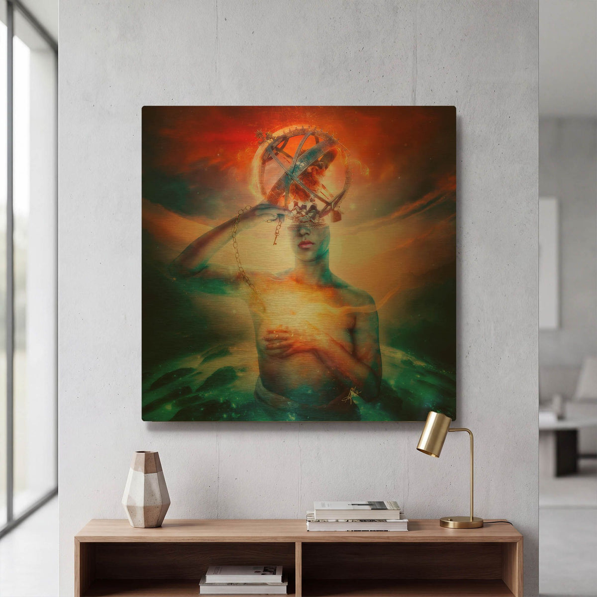 'Invisible' By Mario Sanchez Nevado Gold Metal Wall Art