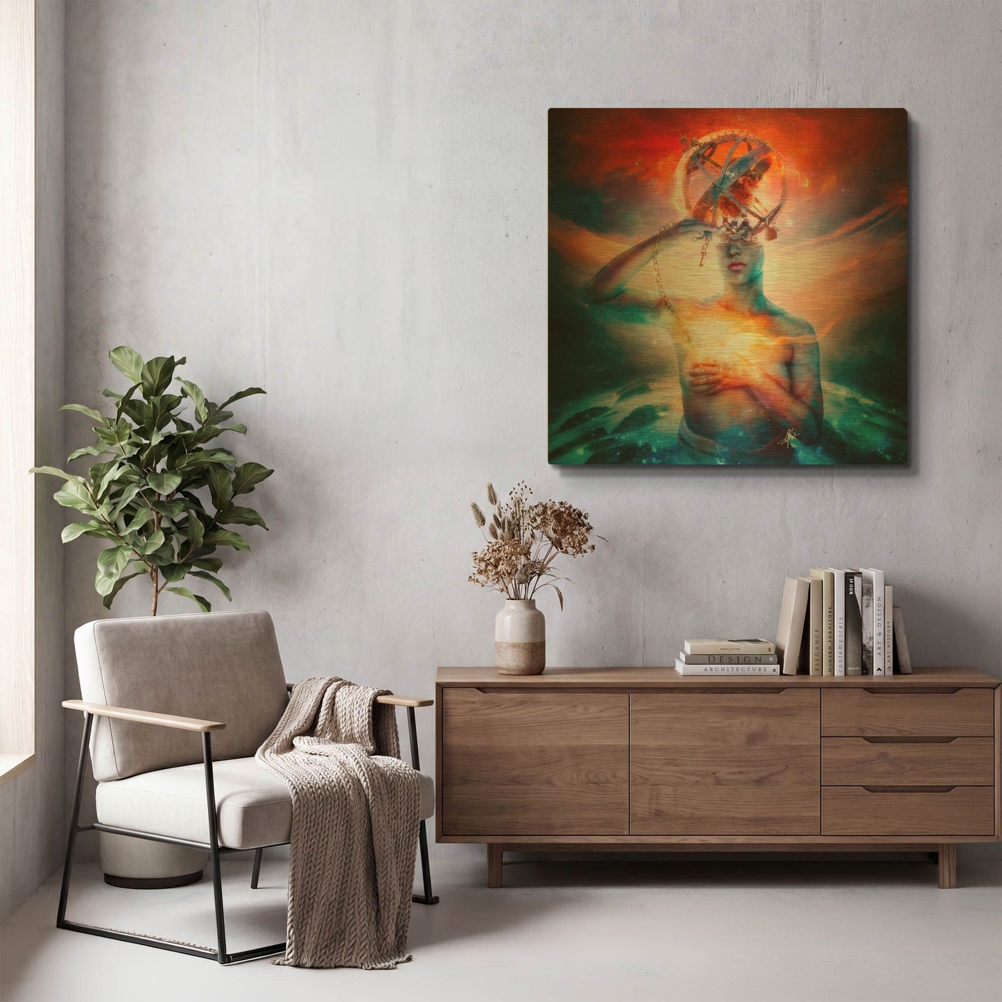 'Invisible' By Mario Sanchez Nevado Gold Metal Wall Art