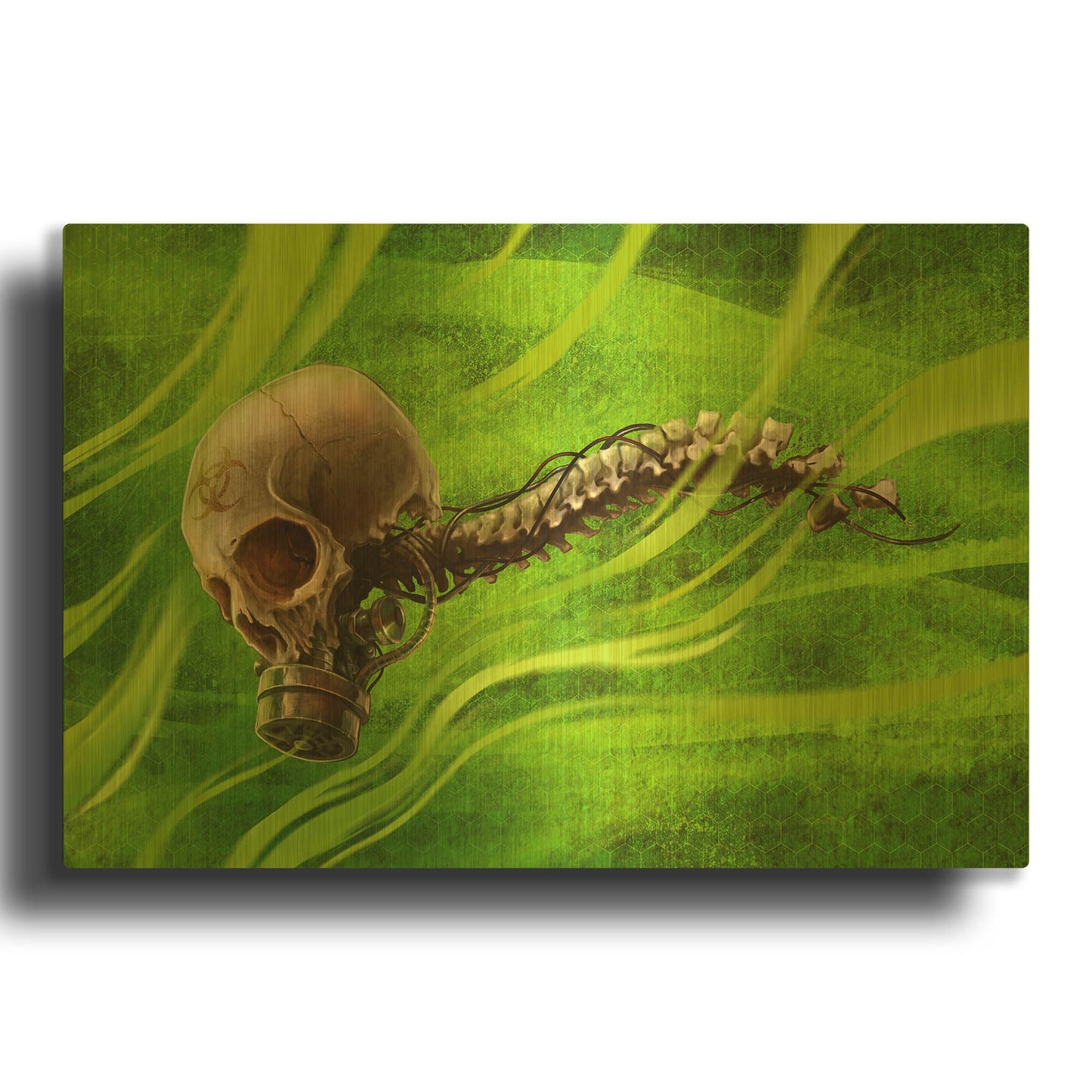 'Biohazard' By Flyland Designs Gold Metal Wall Art