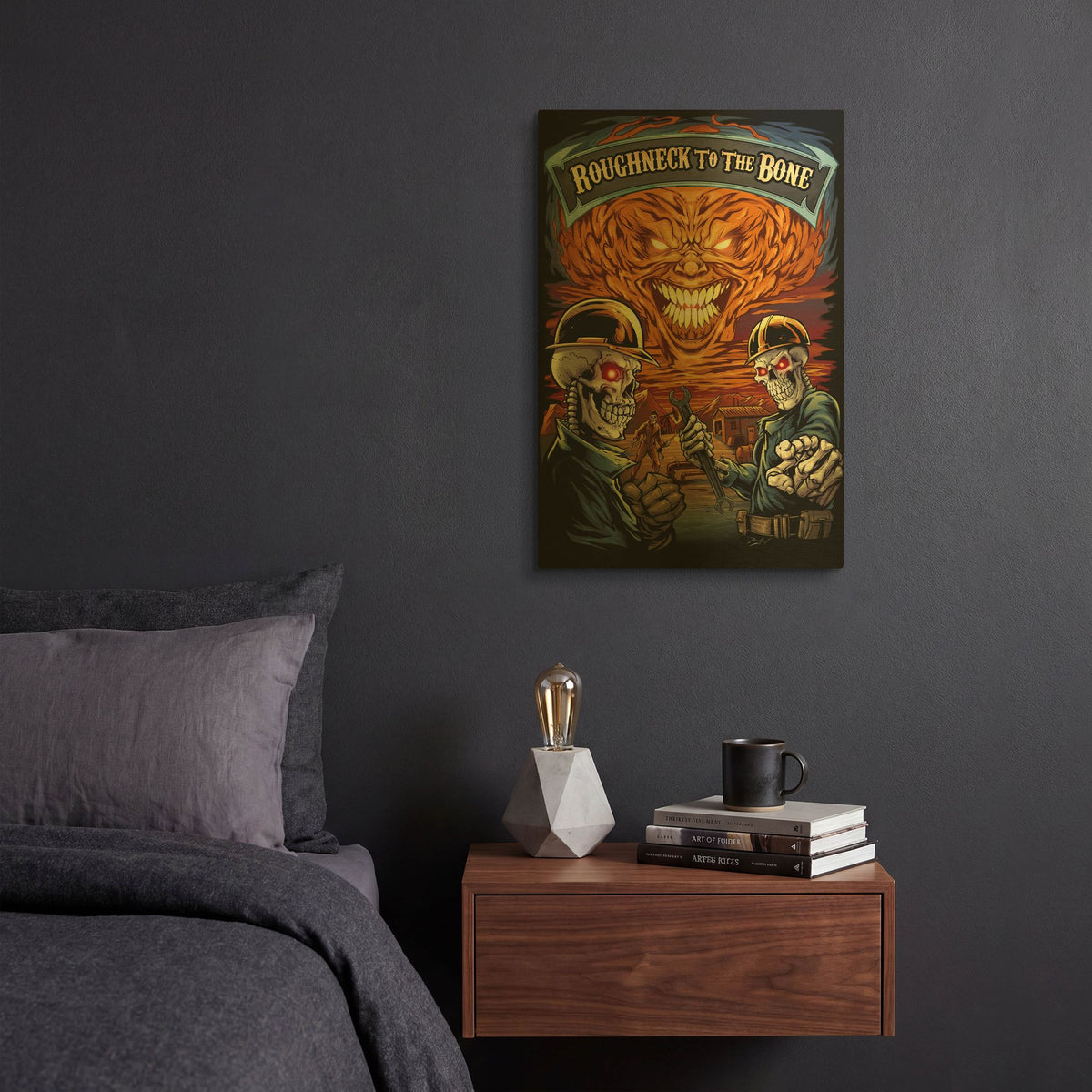'Oil Field Skeletons' By Flyland Designs Gold Metal Wall Art