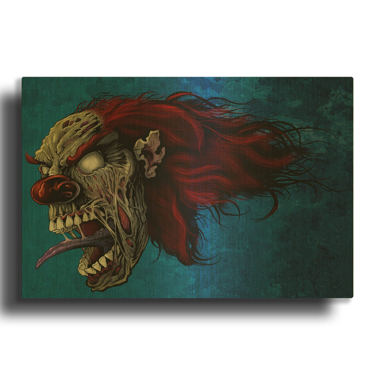 'Evil Clown 2' By Flyland Designs Gold Metal Wall Art