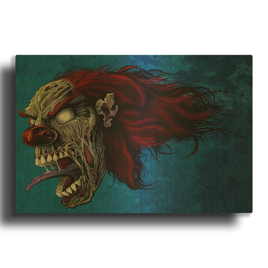 'Evil Clown 2' By Flyland Designs Gold Metal Wall Art