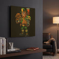 'Fire Fighter Cyborg Leprechaun' By Flyland Designs Gold Metal Wall Art