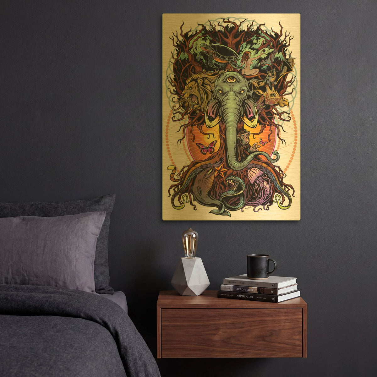 'Tree of Life' By Flyland Designs Gold Metal Wall Art