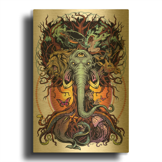 'Tree of Life' By Flyland Designs Gold Metal Wall Art