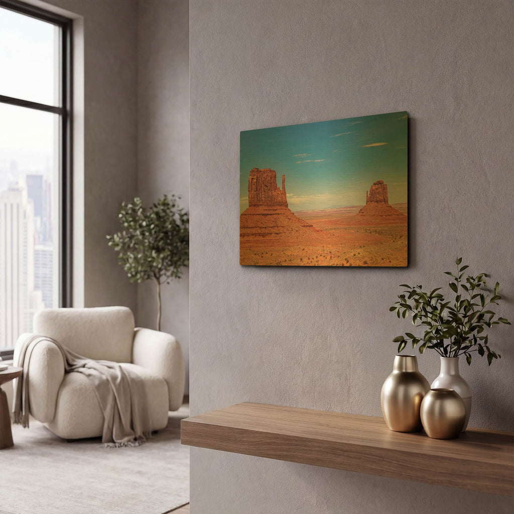 'Utah - Monument Valley 2' By AKG Gold Metal Wall Art