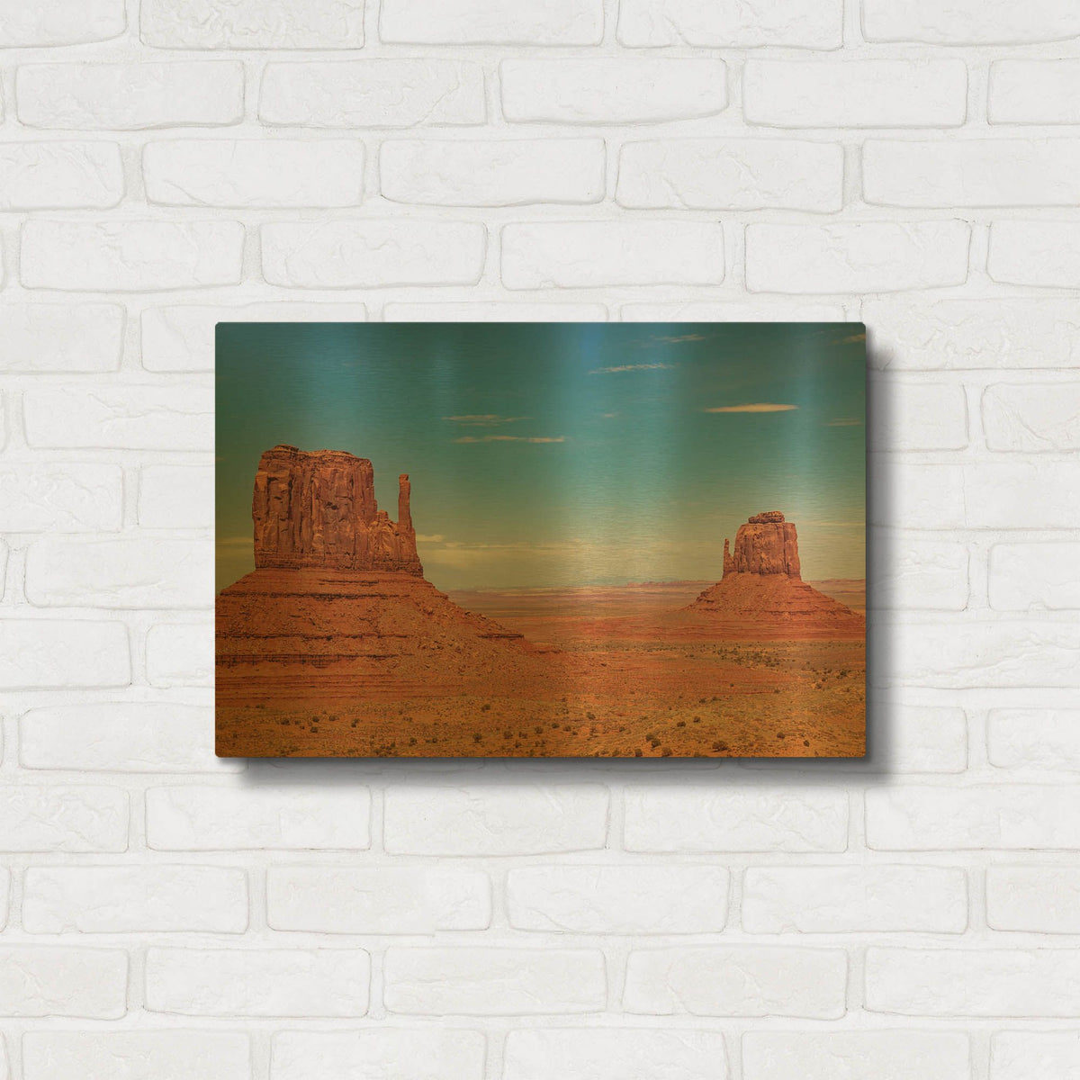 'Utah - Monument Valley 2' By AKG Gold Metal Wall Art