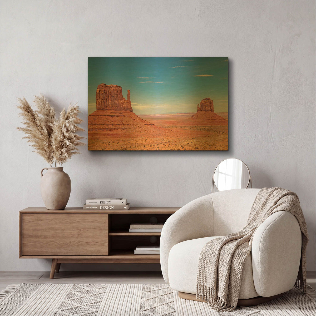 'Utah - Monument Valley 2' By AKG Gold Metal Wall Art