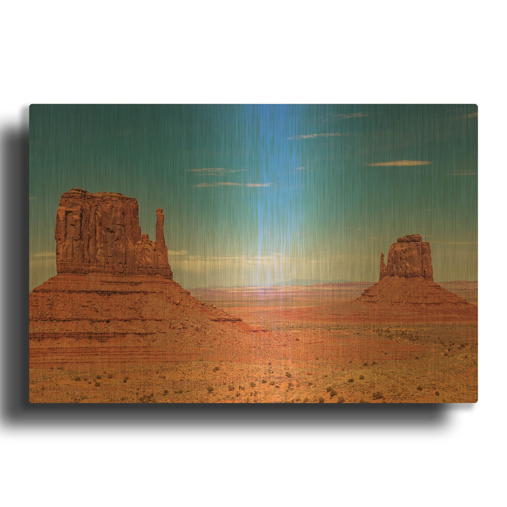 'Utah - Monument Valley 2' By AKG Gold Metal Wall Art
