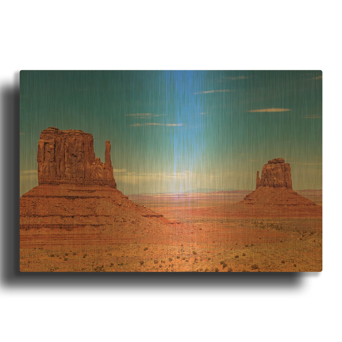 'Utah - Monument Valley 2' By AKG Gold Metal Wall Art