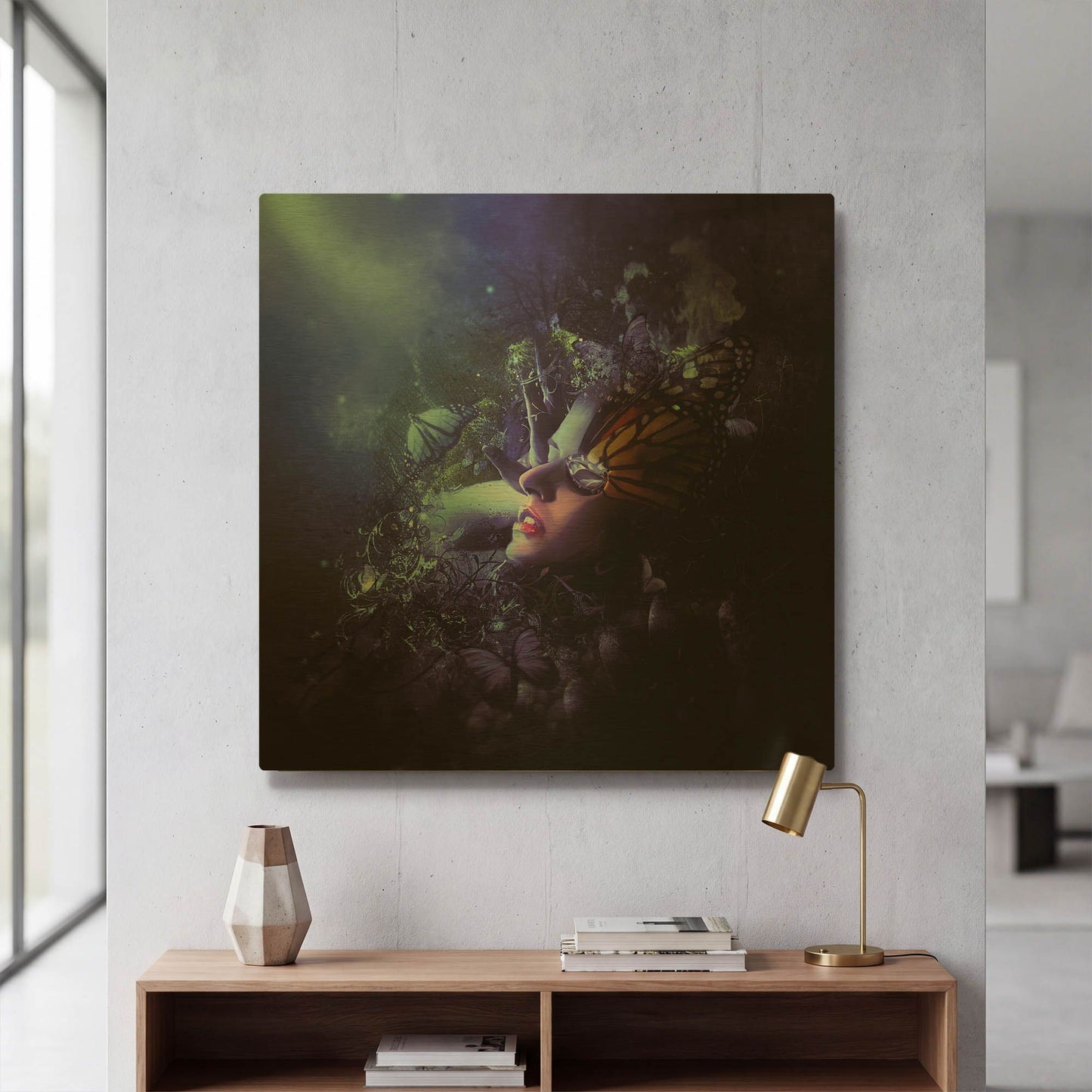 'Last Travel of The Butterflies' By Mario Sanchez Nevado Gold Metal Wall Art