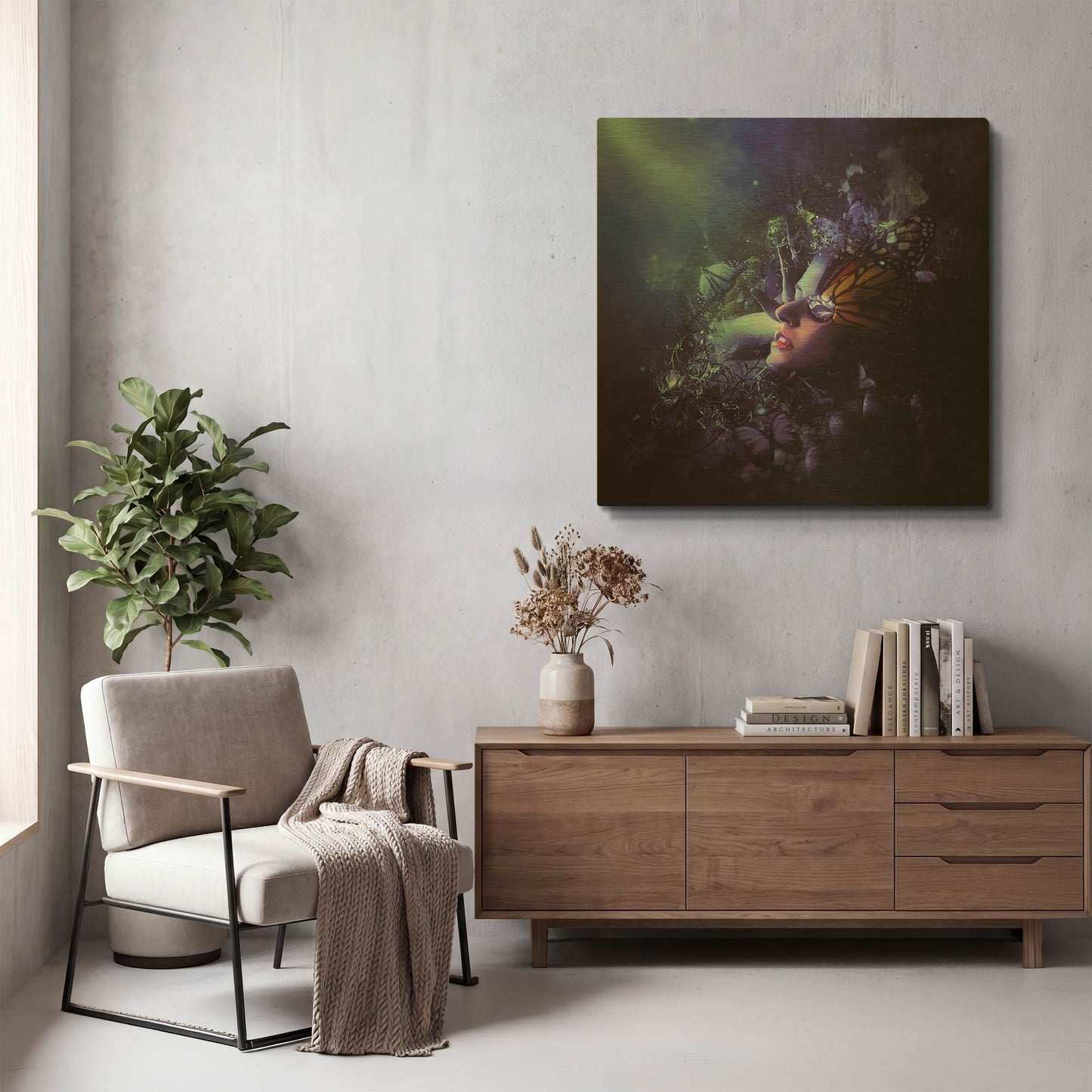 'Last Travel of The Butterflies' By Mario Sanchez Nevado Gold Metal Wall Art