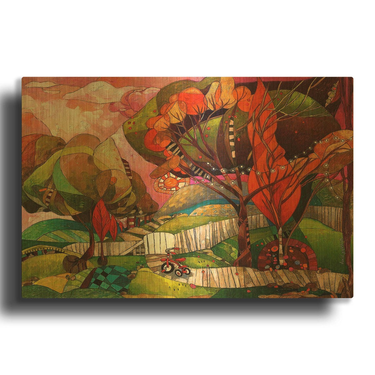 'The Big Backyard' By David Galchutt Gold Metal Wall Art