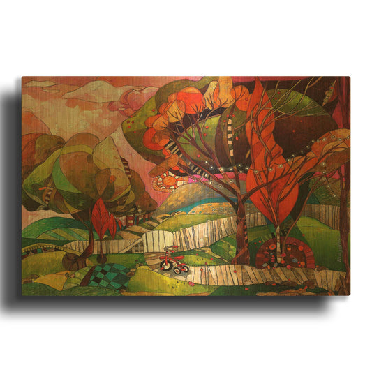 'The Big Backyard' By David Galchutt Gold Metal Wall Art