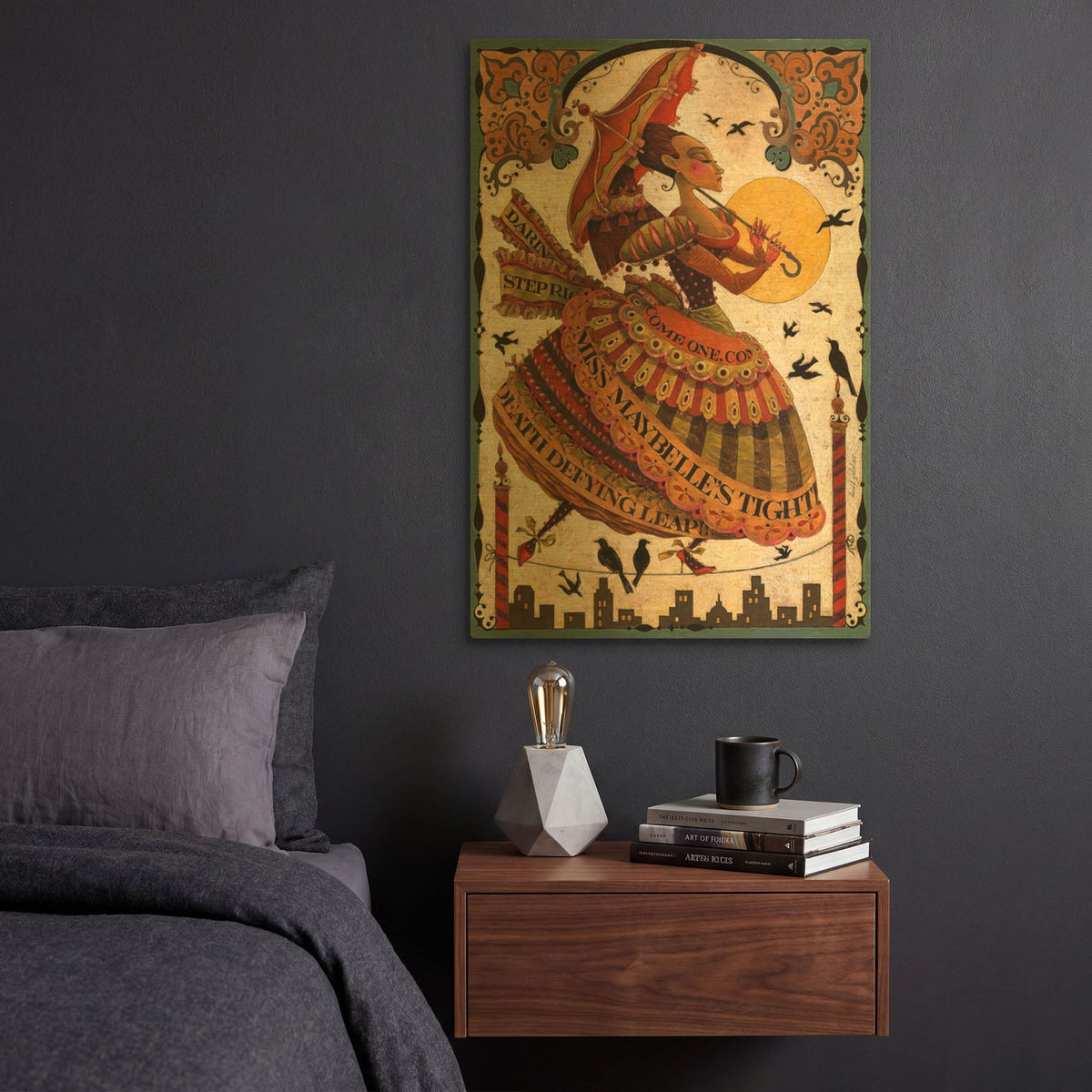 'Working Her Red Pumps' By David Galchutt Gold Metal Wall Art