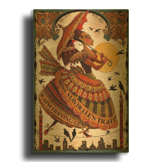 'Working Her Red Pumps' By David Galchutt Gold Metal Wall Art