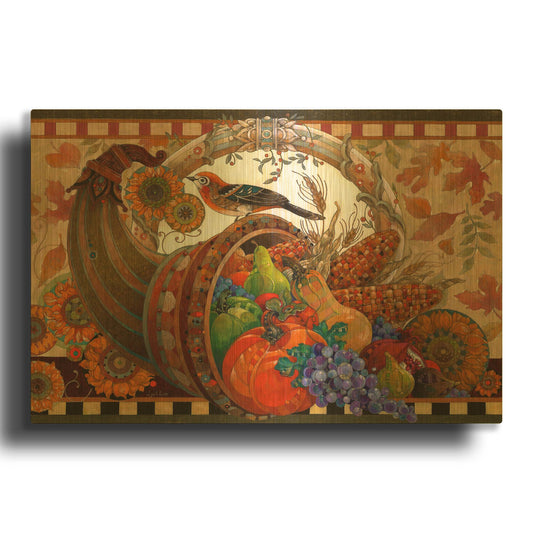 'Cornucopia' By David Galchutt Gold Metal Wall Art