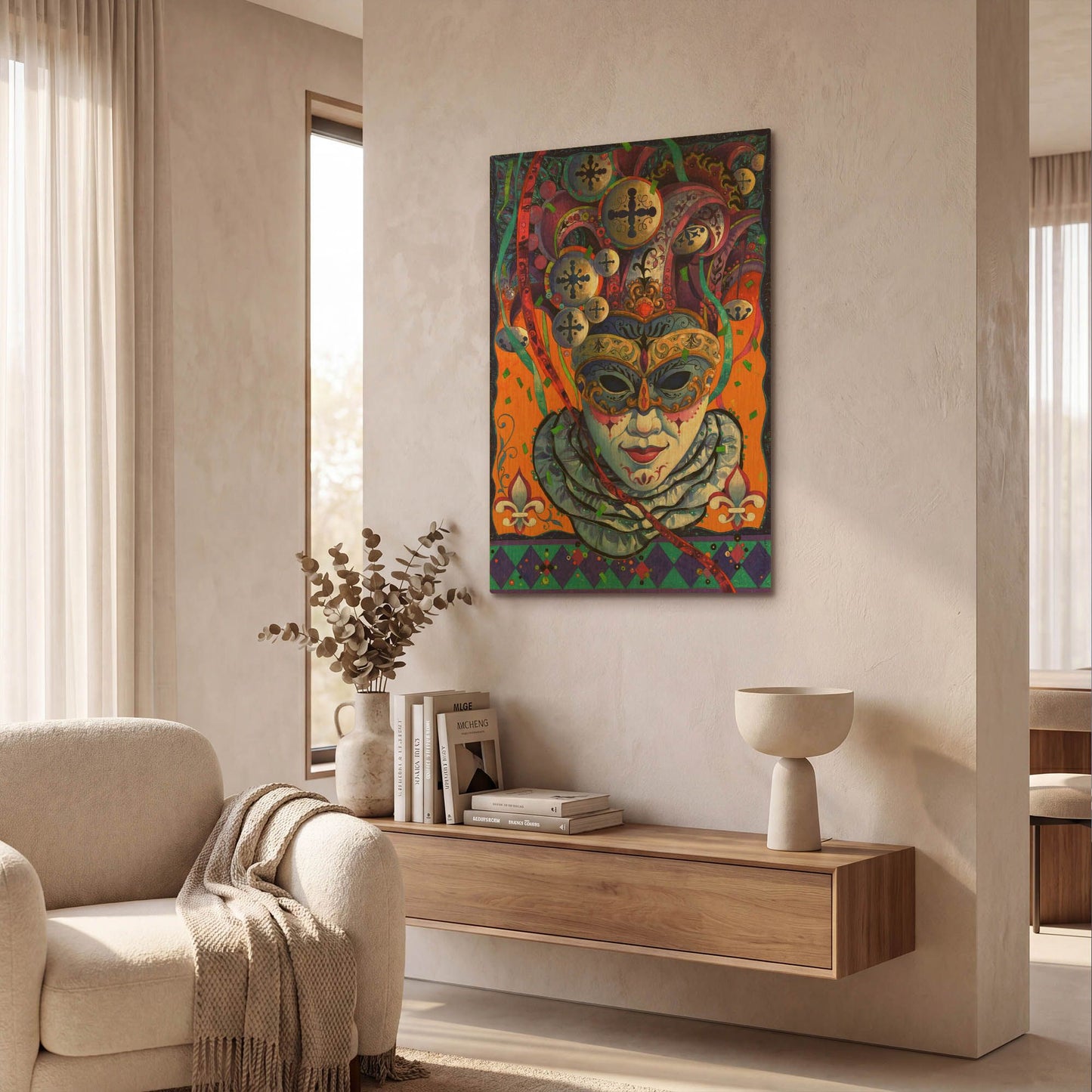 'Carnival' By David Galchutt Gold Metal Wall Art